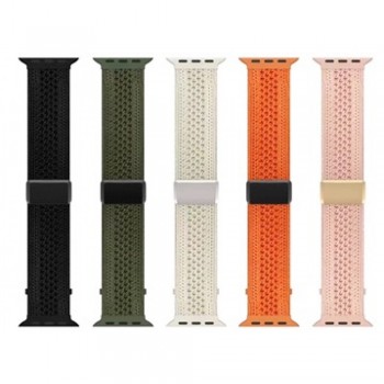 Ремінець Weaving Band Magnetic для Apple Watch 42/44/45/49 мм, рожевий, регульована довжина, стильний дизайн