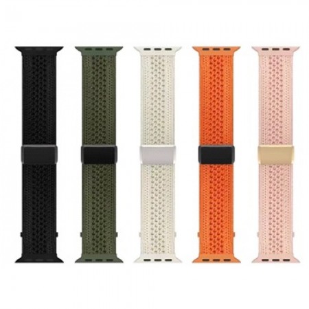 Ремінець для Apple Watch Weaving Band Magnetic, чорний, 42/44/45/49 мм