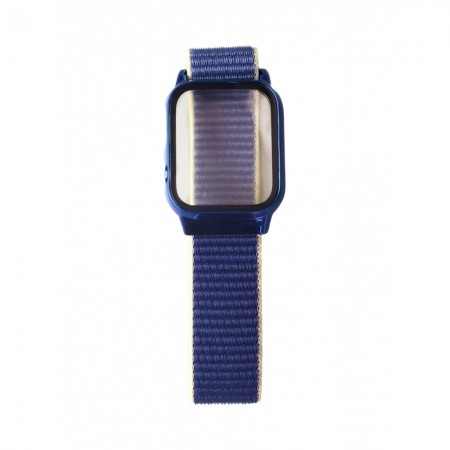 Ремешок Nylon Apple Watch 42 mm 44 mm 45 mm 49 mm Dark Blue с защитным чехлом