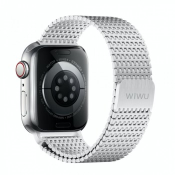 Ремінець для Apple Watch WiWU Wi-WB002, 42/44/45/49 мм, сріблястий