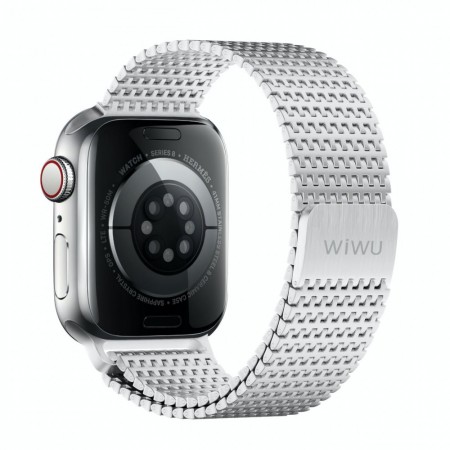 Ремешок для Apple Watch WiWU Wi-WB002, 42/44/45/49 мм, серебристый