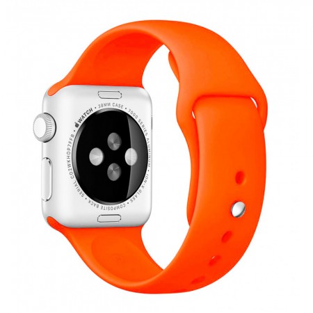 Ремінець Apple Watch Sport Band 42mm 44mm 45mm 49mm Помаранчевий