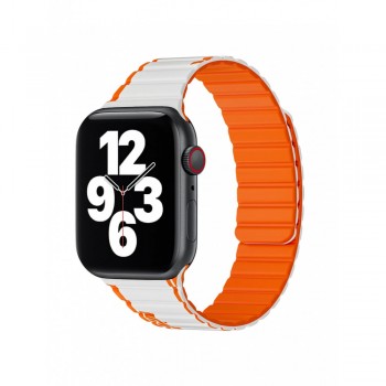 Ремінець для Apple Watch Wiwu Wi-WB010, 42/44/45/49 мм, білий з оранжевим