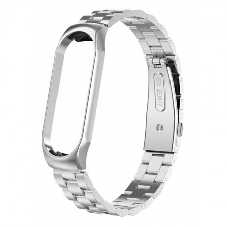 Ремінець Bead Design Xiaomi Mi Band 3 4 Сріблястий