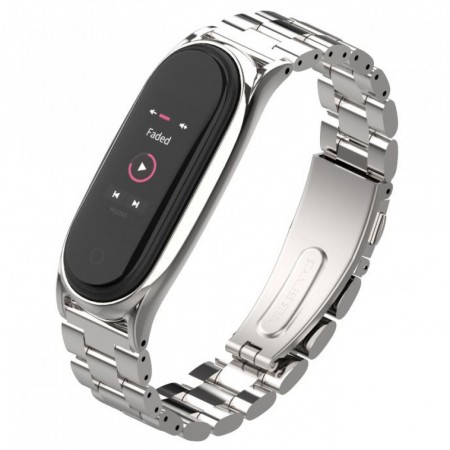 Ремешок Bead Design для Xiaomi Mi Band 5/6, серебристый