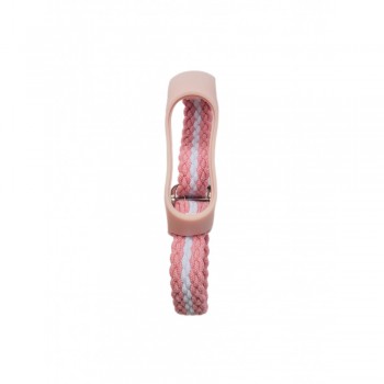 Ремінець Xiaomi Braided для Mi Band 5 6 7 Рожевий і Білий