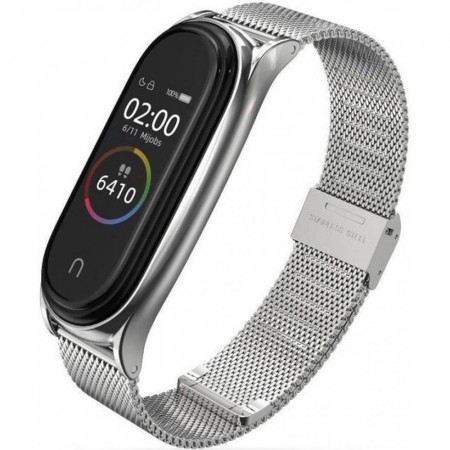 Ремінець міланський Xiaomi Mi Band 7 Milanese Loop Сріблястий