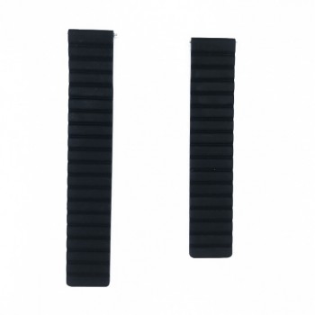 Ремінець для годинника Leather Link Universal Bracelet 20mm, чорний, сумісність: AmazFit BIP/GTS/GTR, Huawei GT2, Samsung Gear S4/Galaxy Active 2/Watch