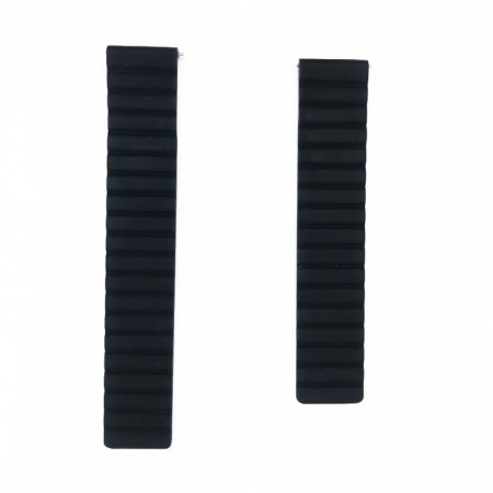 Ремінець для годинника Leather Link Universal Bracelet 20mm, чорний, сумісність: AmazFit BIP/GTS/GTR, Huawei GT2, Samsung Gear S4/Galaxy Active 2/Watch