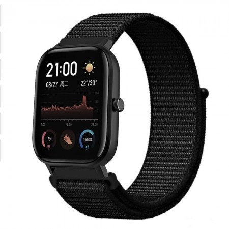 Універсальний ремінець Nylon Loop 20 мм для годинників, чорний