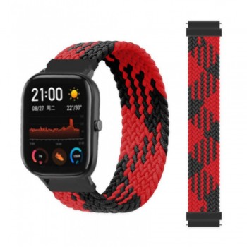 Ремінець Nylon Solo Loop Black&Red Універсальний 22 мм Long 135 мм