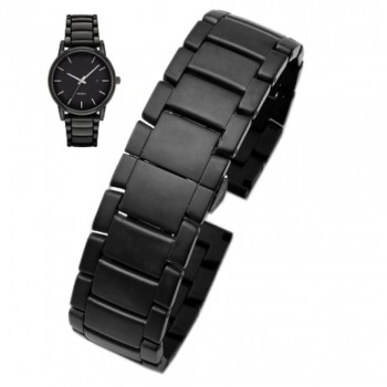 Універсальний ремінець для смарт-годинників 22 mm Ceramic Matt Design, сумісний з Amazfit Stratos/Pace/GTR, Huawei GT2, Samsung Gear S3/S4, Galaxy Active 2, чорний