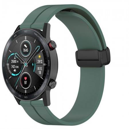 Ремешок Silicone Magic Lock Универсальный 22 mm Pine needle green