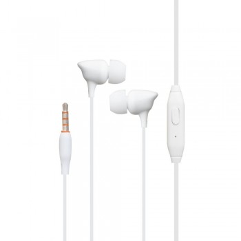 Вакуумні навушники Celebrat G7 з мікрофоном 3,5 мм, білі, довжина шнура 1,2 м, динамічний випромінювач, висока чутливість 92 дБ