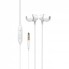Вакуумные наушники Celebrat G4, проводные, 3.5mm, белые, с микрофоном и динамическим излучателем