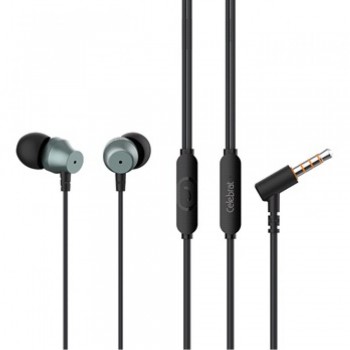 Наушники з мікрофоном Celebrat D11, чорні, дротові, 3.5 мм, частотний діапазон 20 - 20000 Гц