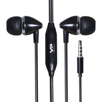 Навушники Veron VH03 з мікрофоном, 3.5 мм, чорні, діапазон частот 20 Гц - 20 кГц, довжина кабелю 1.2 м