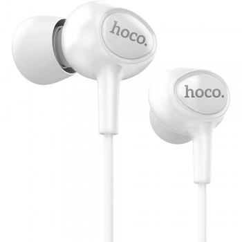 Навушники Hoco M3 з мікрофоном, 3.5 мм, білі