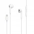 Навушники-вкладиші Borofone BM32 Plus з мікрофоном, Lightning, білі, 14.2 мм динаміки, довжина кабелю 1.2 м, чутливість 98dB