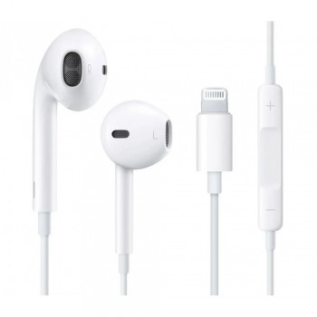 Навушники з мікрофоном Apple Lightning MMNT2ZM/A, оригінал, білі, звук високої якості