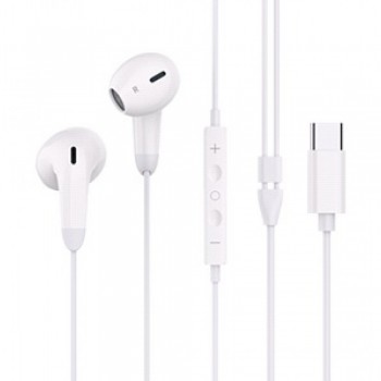 Навушники Yison X8 Type C з мікрофоном, білі, частотний діапазон 20-20000 Гц, чутливість 118 дБ, механічні кнопки управління