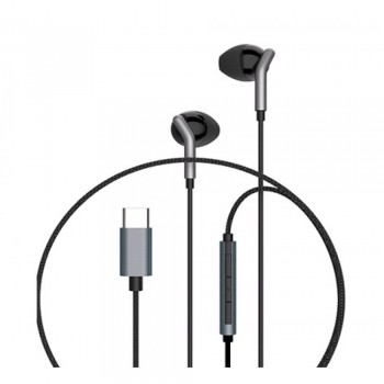Навушники Yison X6 Type-C з мікрофоном, внутрішньоканальні, чорні, 10-22000 Гц, 104 дБ
