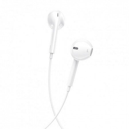 Наушники Borofone BM60 Type-C с микрофоном, белые, 1.2 м, динамические, встроенный микрофон