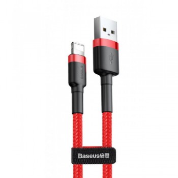 Кабель Lightning 2.4A Baseus Cafule Series CALKLF-A09, 0.5 м, з кевларовим обплетенням, швидкість передачі даних 480 Мбіт/с