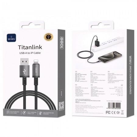 Кабель WiWU Titanlink Wi-C055 A-L Lightning 2.4A, 1м