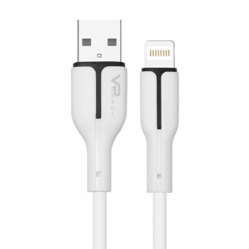 Кабель Lightning Veron SL06 2.4A (1м), білий, з захисною обплеткою та високою міцністю