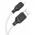 Кабель Lightning Hoco X90 Cool, 2.4A, 1 м, силіконовий, білий