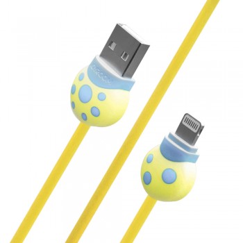 Кабель Lightning Joyroom S-L124, 1.2 м, жовтий, 2.4A, швидкість передачі даних до 480 Мбіт/с, зносостійкий матеріал