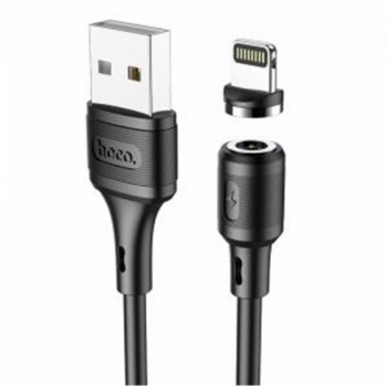 Кабель Lightning Hoco X52 Magnetic, 1м, 2.4A, чорний