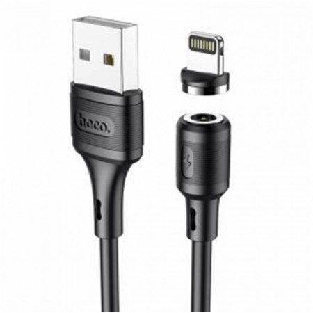 Кабель Lightning Hoco X52 Magnetic, 1м, 2.4A, чорний