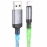 Кабель Lightning Hoco U112, 2.4A, 1 метр, сірий