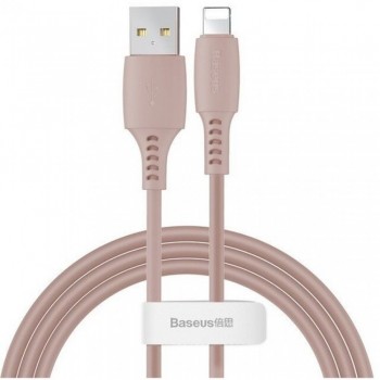 Кабель Lightning Baseus CALDC-04 Colourful, 2.4A, 1.2m, USB Type-A, рожевий