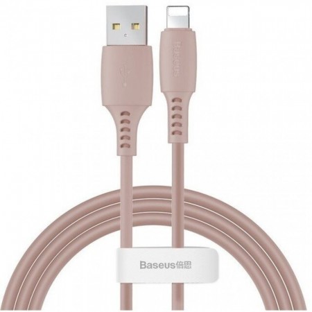 Кабель Lightning Baseus CALDC-04 Colourful, 2.4A, 1.2m, USB Type-A, рожевий