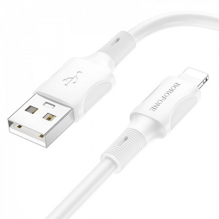 Кабель Lightning Borofone BX80, 2.4A, 1м, надміцний, еластичний