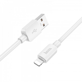 Кабель Lightning Hoco X96 2.4A (1м), білий, швидка зарядка, висока якість передачі даних