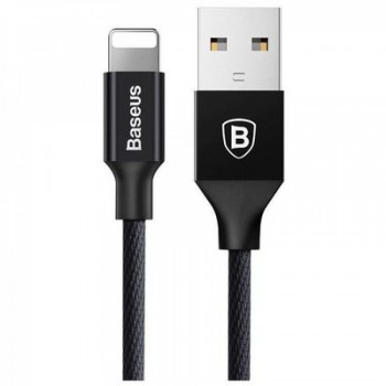 Кабель Lightning Baseus Yiven CALYW-A (1.8m), 2A, чоловічий-чоловічий, чорний