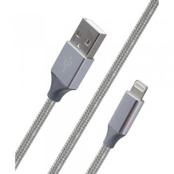 Кабель Lightning Melkco iMee Metallic Mix 2A, 1 м, кольоровий