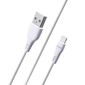 Кабель Lightning Yoobao C4, 1м, 2.1A, білий, швидкий, зносостійкий, 480 Мбіт/с