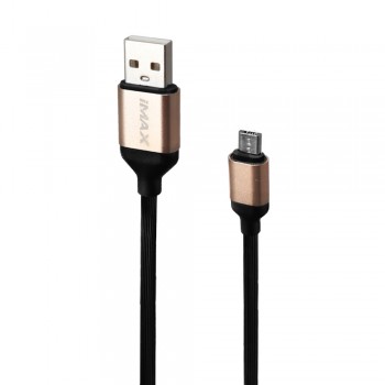 Кабель Micro USB iMax 2.4A, 0.18 м, чорний