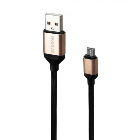 Кабель Micro USB iMax 2.4A, 0.18 м, чорний