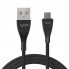Кабель Micro USB 2.4A Veron SM08, довжина 1м, силіконова обплетка, швидка зарядка
