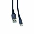 Кабель Micro USB Veron NM09 Nylon 2.4A (1м), чорний, USB-A to Micro 5V2A, текстильний, посилена захист