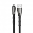Кабель Micro USB Hoco U58, 1.2м, 2.4А, швидка зарядка та передача даних, чорний