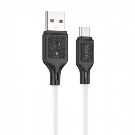 Кабель Micro USB Hoco X90, 2.4A, 1м, силіконовий, білий