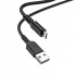 Кабель Micro USB Hoco X62 2.4A, 1м, чорний, для швидкої зарядки та передачі даних, сумісний з Huawei, Xiaomi, Samsung, OPPO, OnePlus