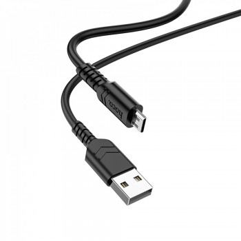 Кабель Micro USB Hoco X62 2.4A, 1м, чорний, для швидкої зарядки та передачі даних, сумісний з Huawei, Xiaomi, Samsung, OPPO, OnePlus